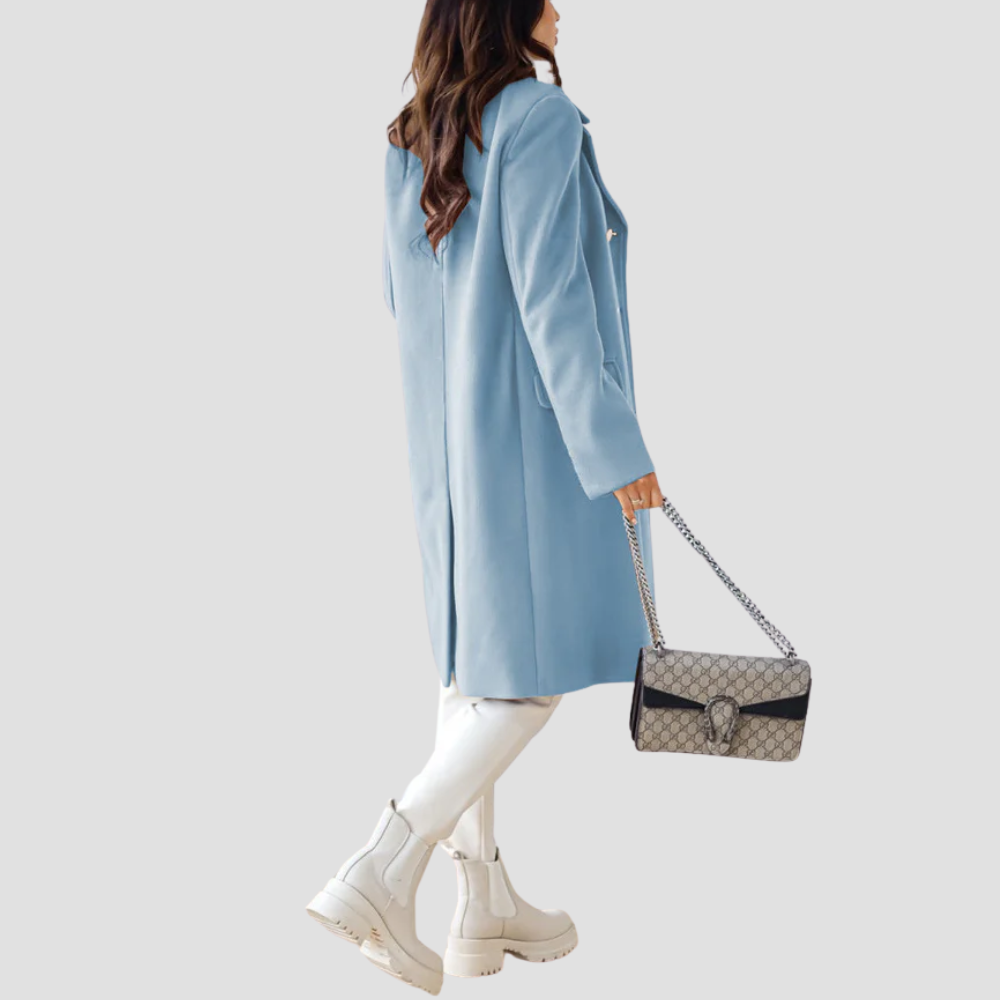 Badhie | Women’s Luxe Double-Breasted Wool-Blend Coat