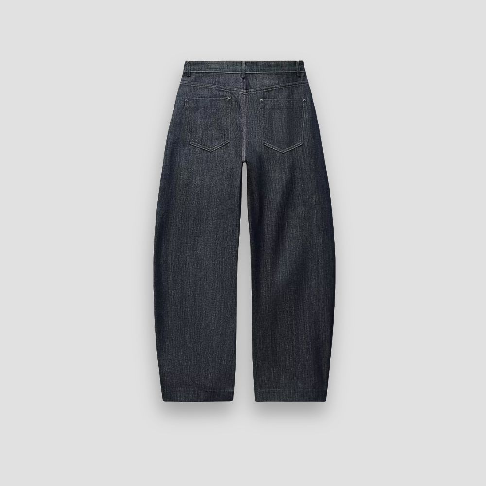 Badhie | Women's Dark Indigo Sculpted Wide-Leg Jeans