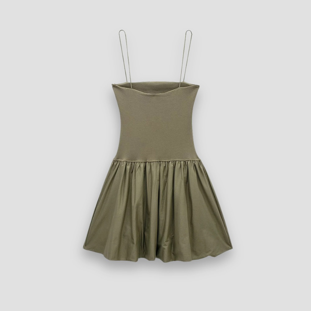 Badhie | Women's Ruched Contrast Mini Dress