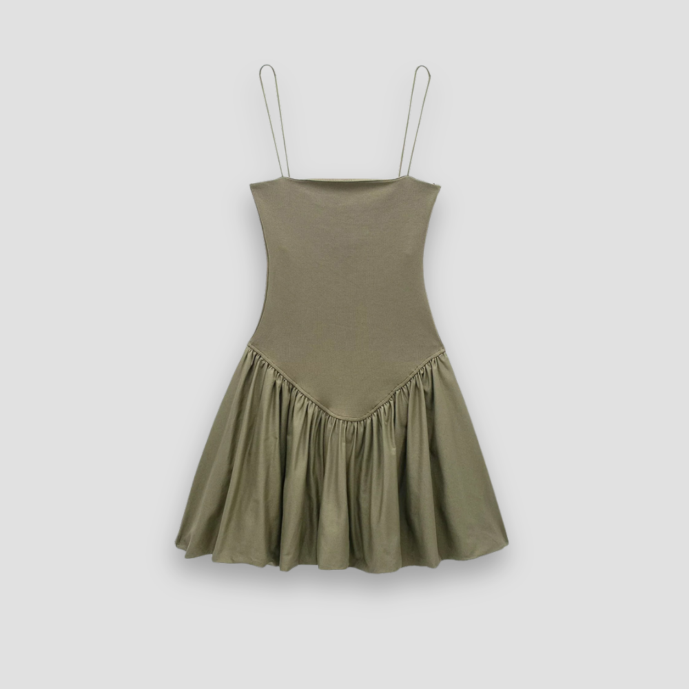 Badhie | Women's Ruched Contrast Mini Dress