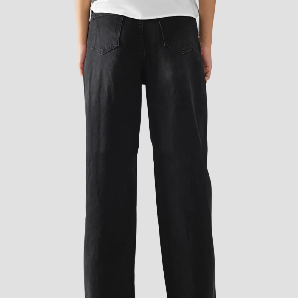 Badhie | Women’s Studded Black Straight Jeans