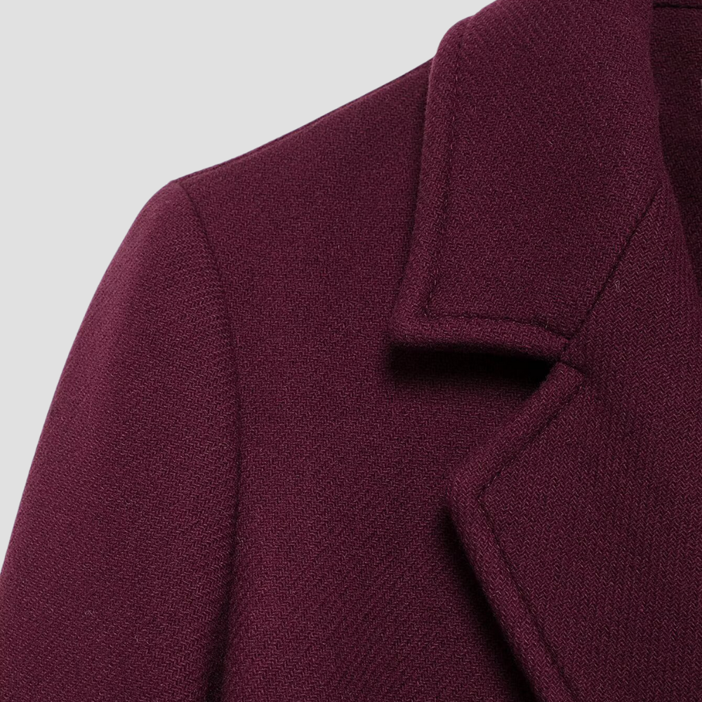 Badhie | Women’s Double-Breasted Wool Blend Coat
