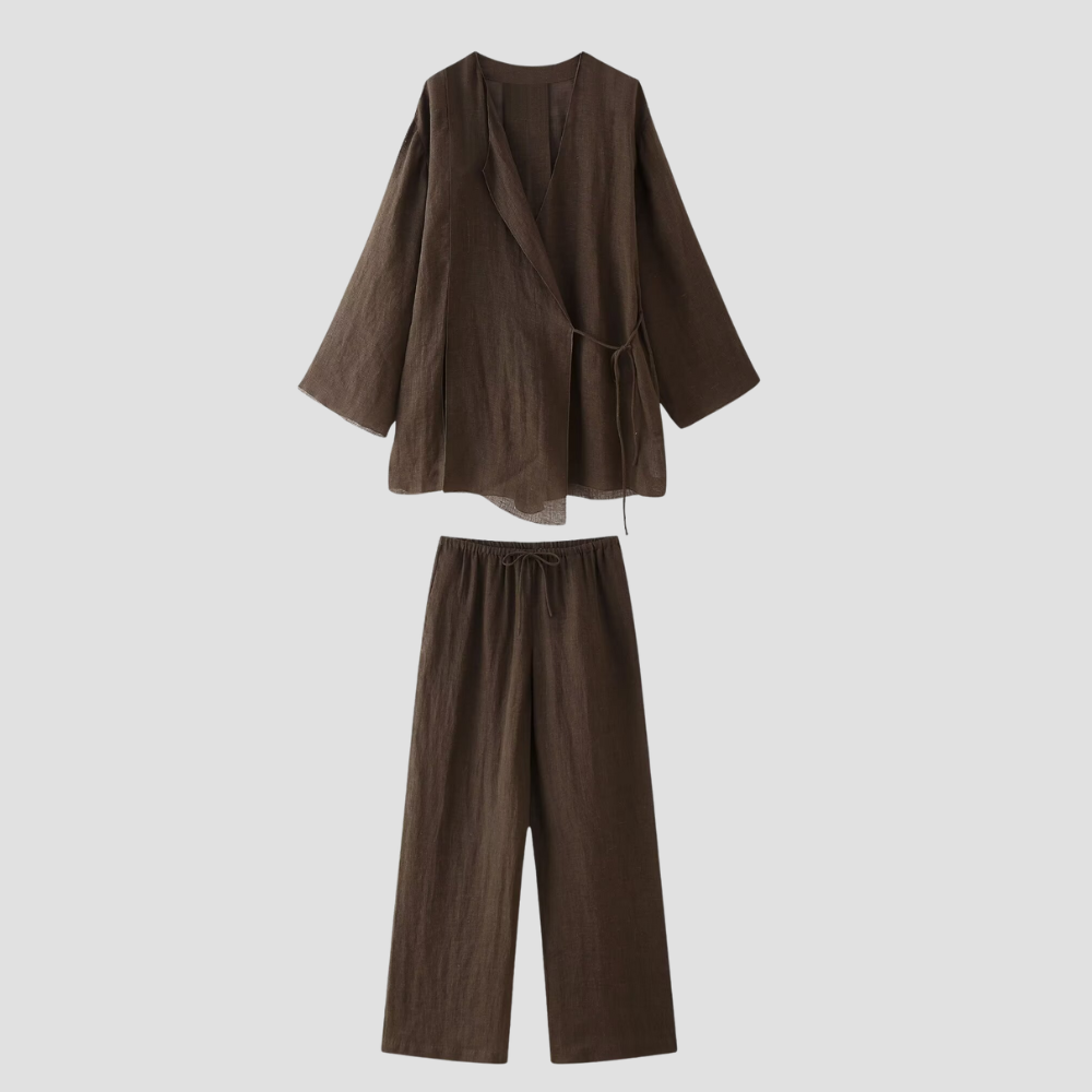 Badhie | Women's Kimono Cross Coat Wrap Set