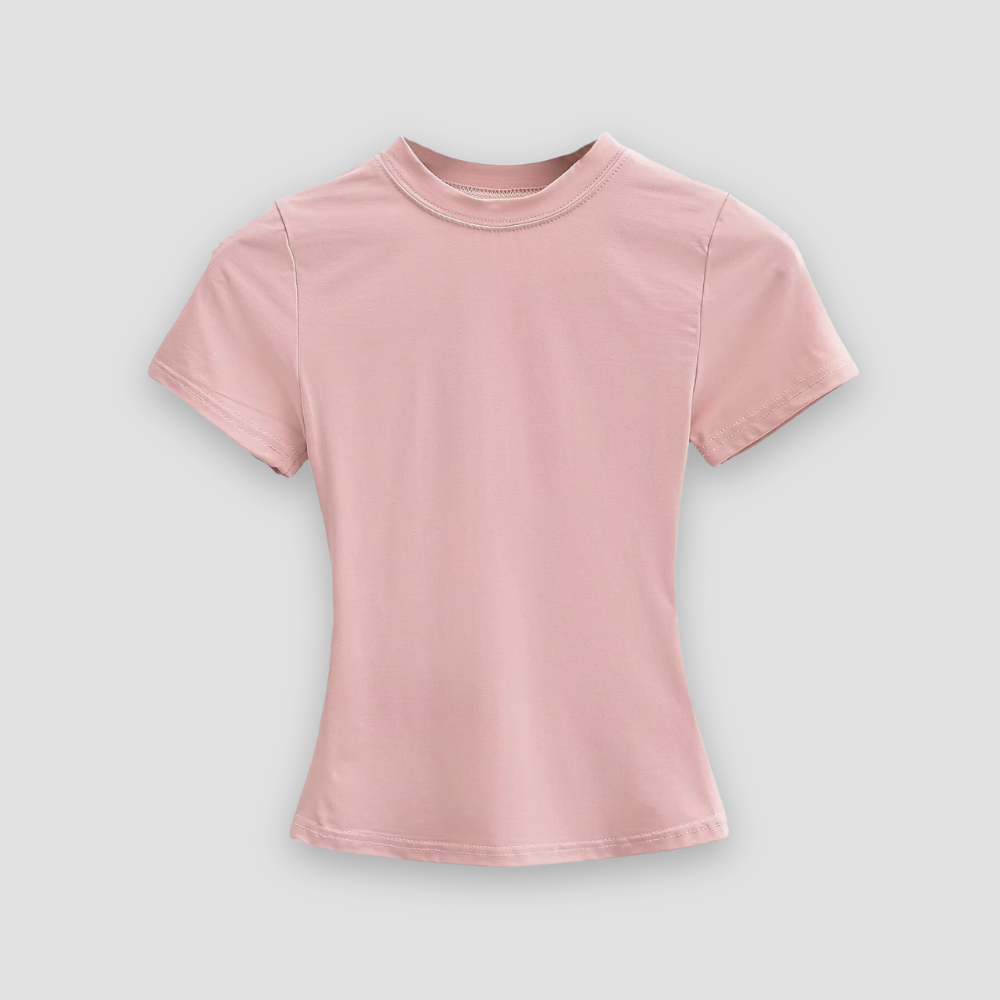 Badhie | Women's Soft Basic Essential Fitted Stretch T-Shirt