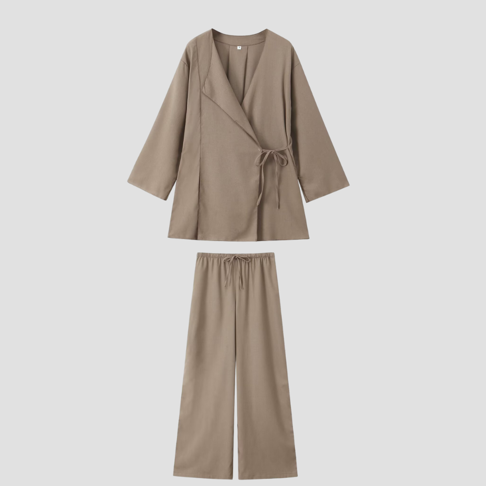 Badhie | Women's Kimono Cross Coat Wrap Set