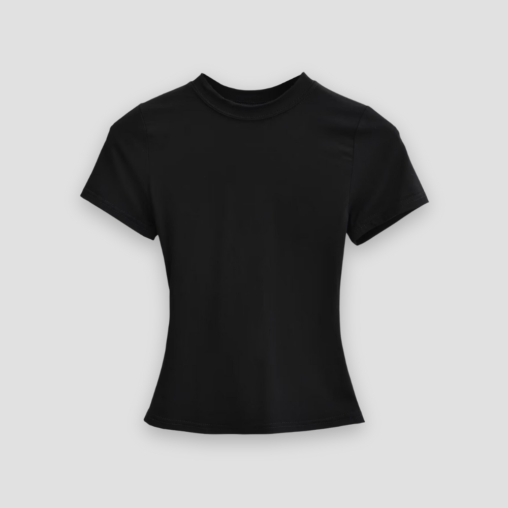 Badhie | Women's Soft Basic Essential Fitted Stretch T-Shirt