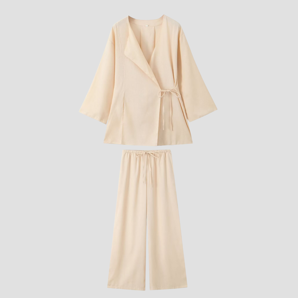 Badhie | Women's Kimono Cross Coat Wrap Set