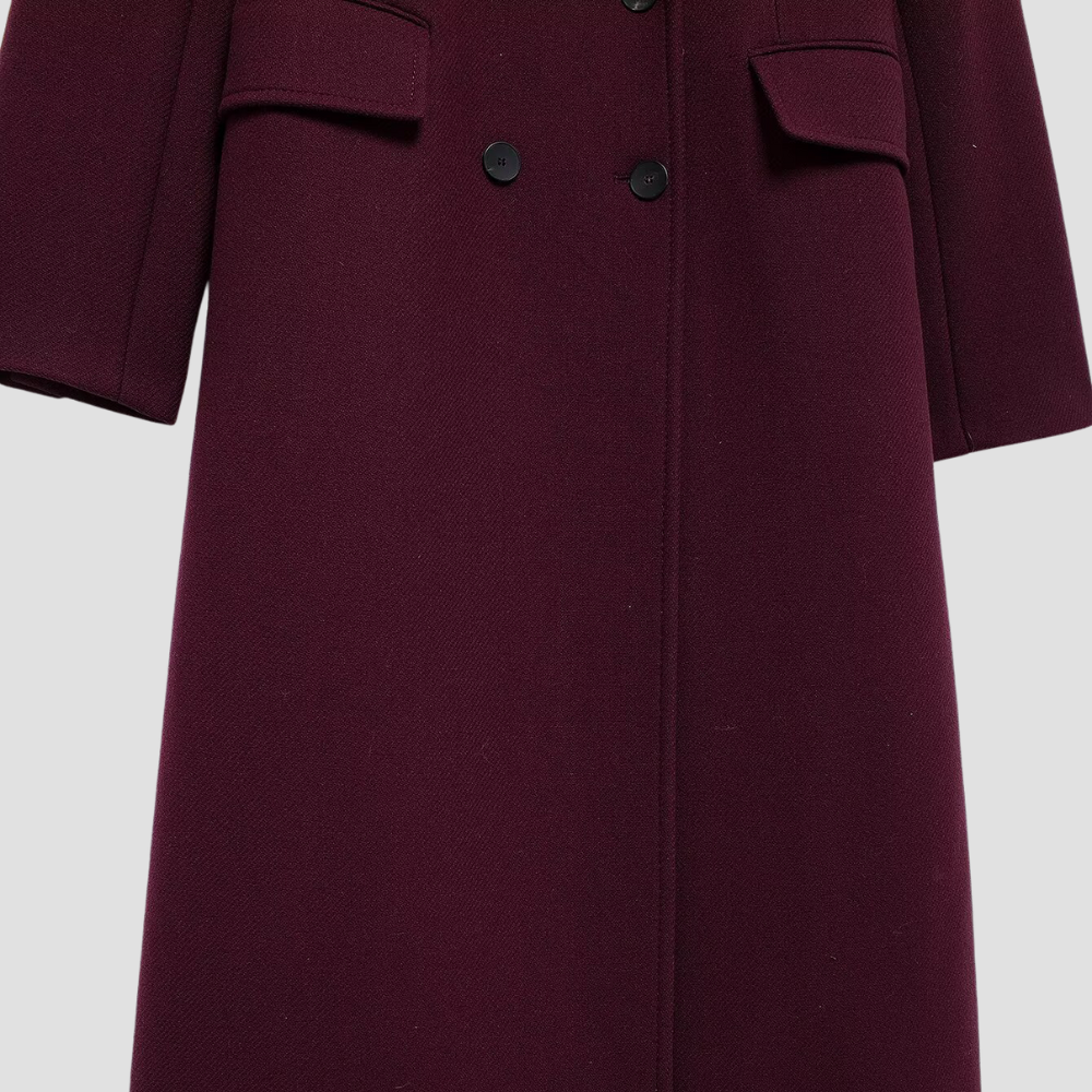 Badhie | Women’s Double-Breasted Wool Blend Coat