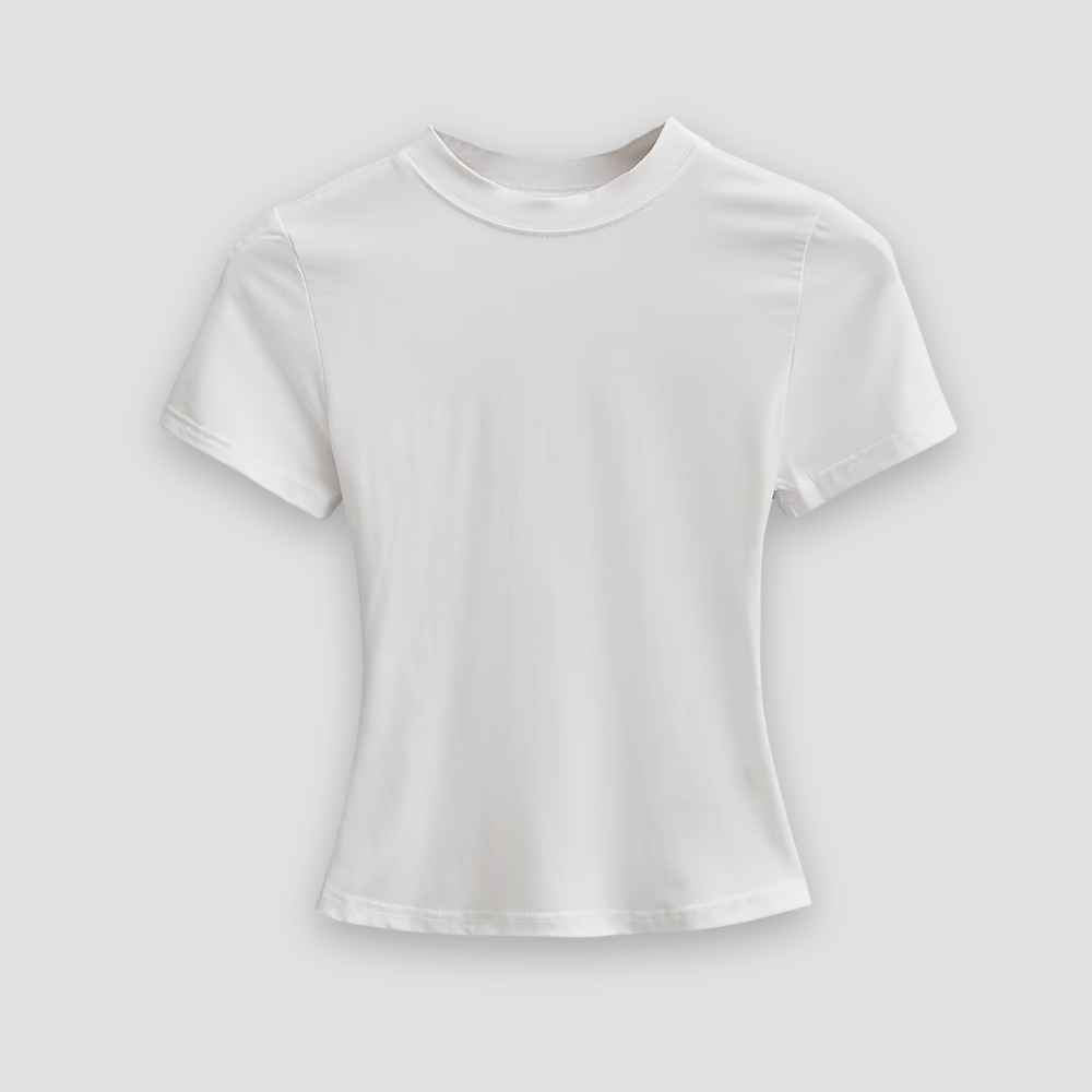 Badhie | Women's Soft Basic Essential Fitted Stretch T-Shirt