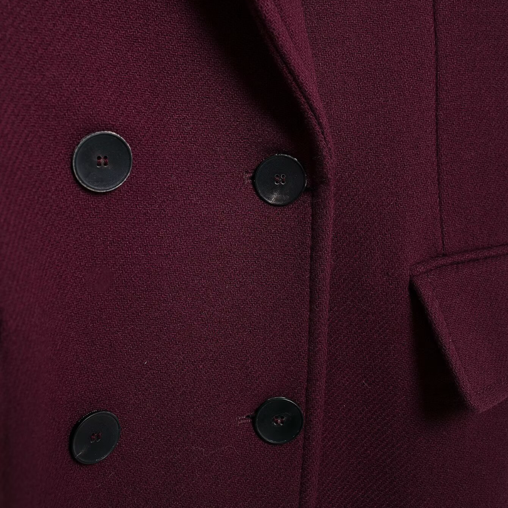 Badhie | Women’s Double-Breasted Wool Blend Coat