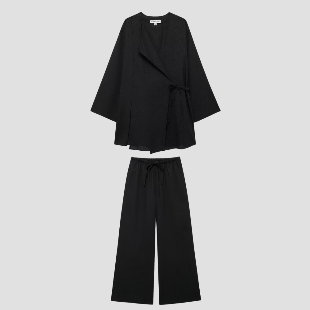 Badhie | Women's Kimono Cross Coat Wrap Set