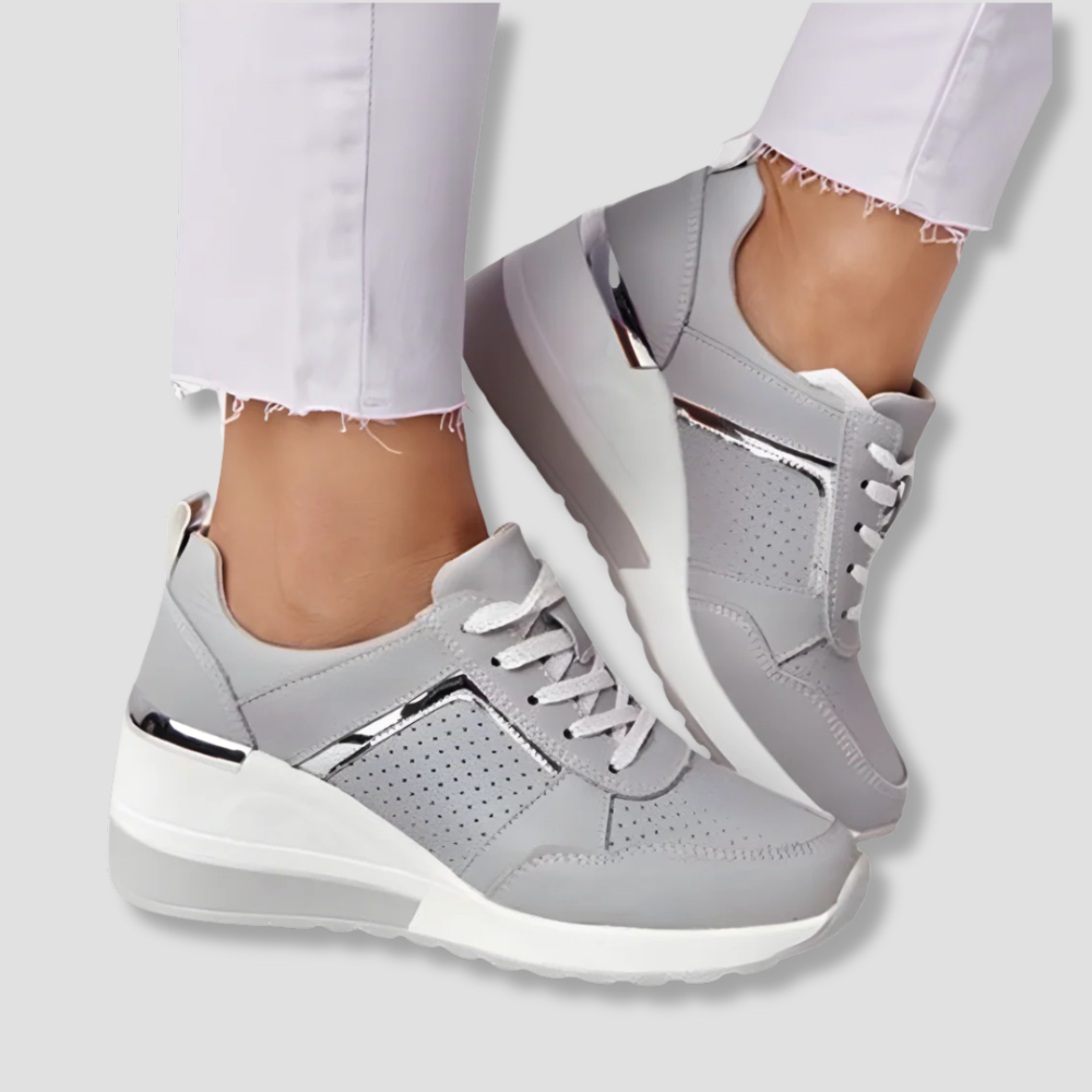 Badhie | Women’s Metallic Accent Wedge Orthopedic Sneakers