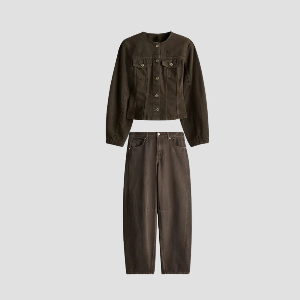 Badhie | Women's Cropped Denim Co-Ord Set