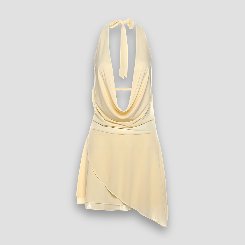 Badhie | Women's Backless Halter Mini Dress