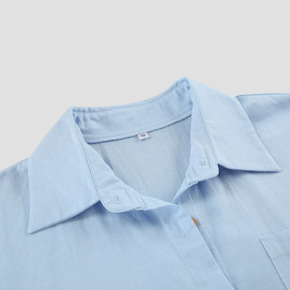 Badhie | Women's Blue Breeze Button-Up Set