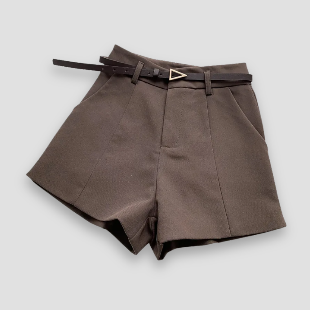 Badhie | Women's Belted Tailored Shorts