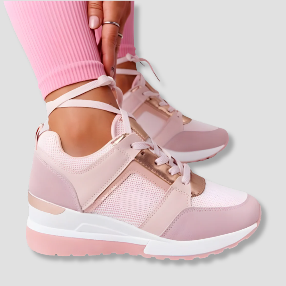 Badhie | Women’s Metallic Accent Wedge Orthopedic Sneakers