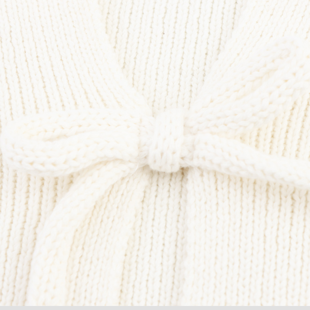 Badhie | Women’s Bow-Tie Knit Short Sleeve Cardigan