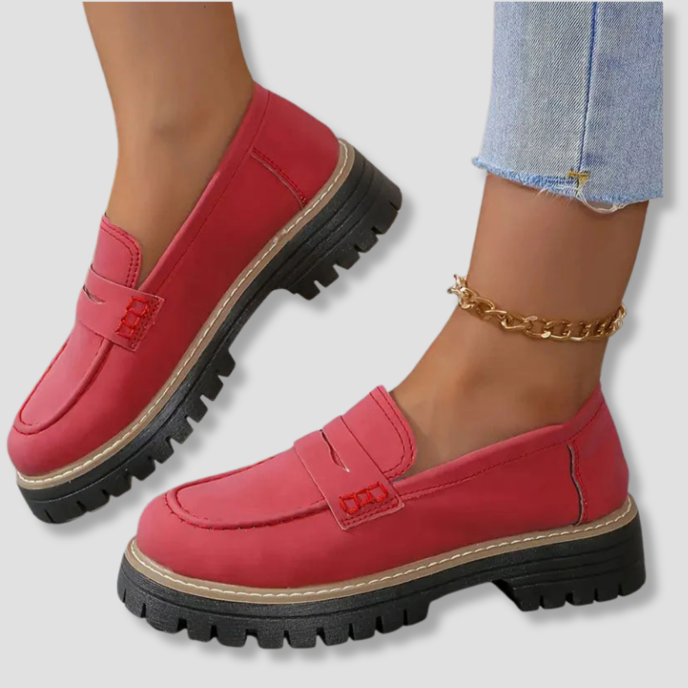 Badhie | Women’s Suede Chunky Sole Penny Loafers