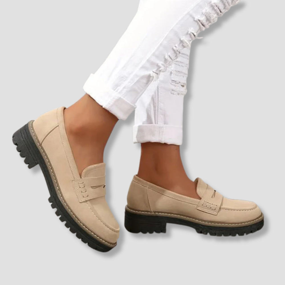 Badhie | Women’s Suede Chunky Sole Penny Loafers