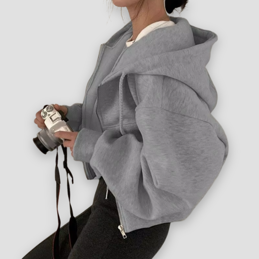Badhie | Women’s Oversized Zip-Up Cozy Hoodie