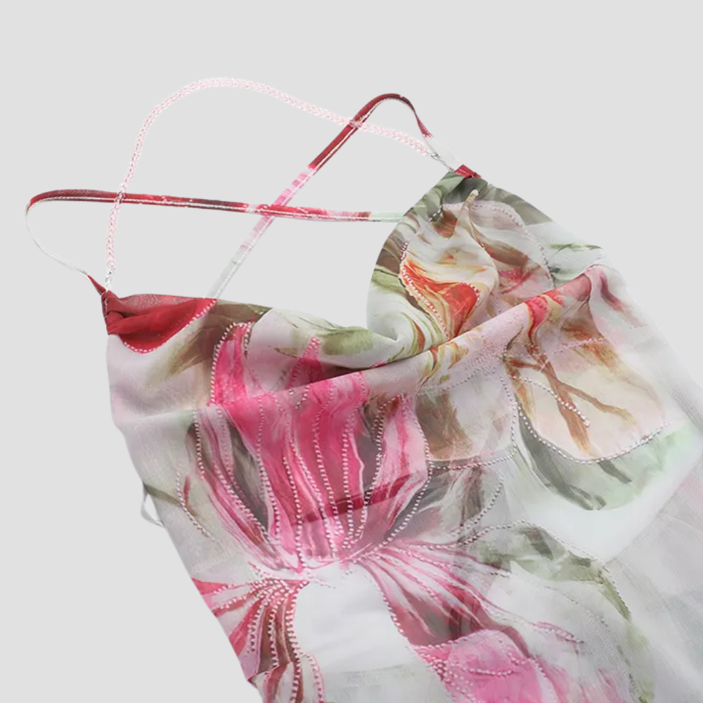 Badhie | Women's Sheer Floral Slip Maxi Dress