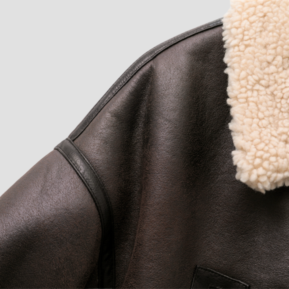Badhie | Women’s Vintage Shearling-Lined Aviator Jacket