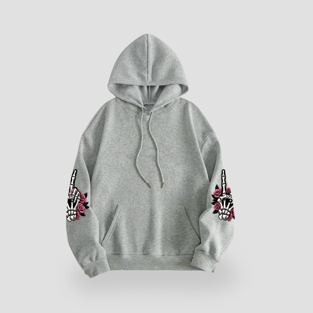 Badhie | Women’s Oversized Skeleton Graphic Hoodie