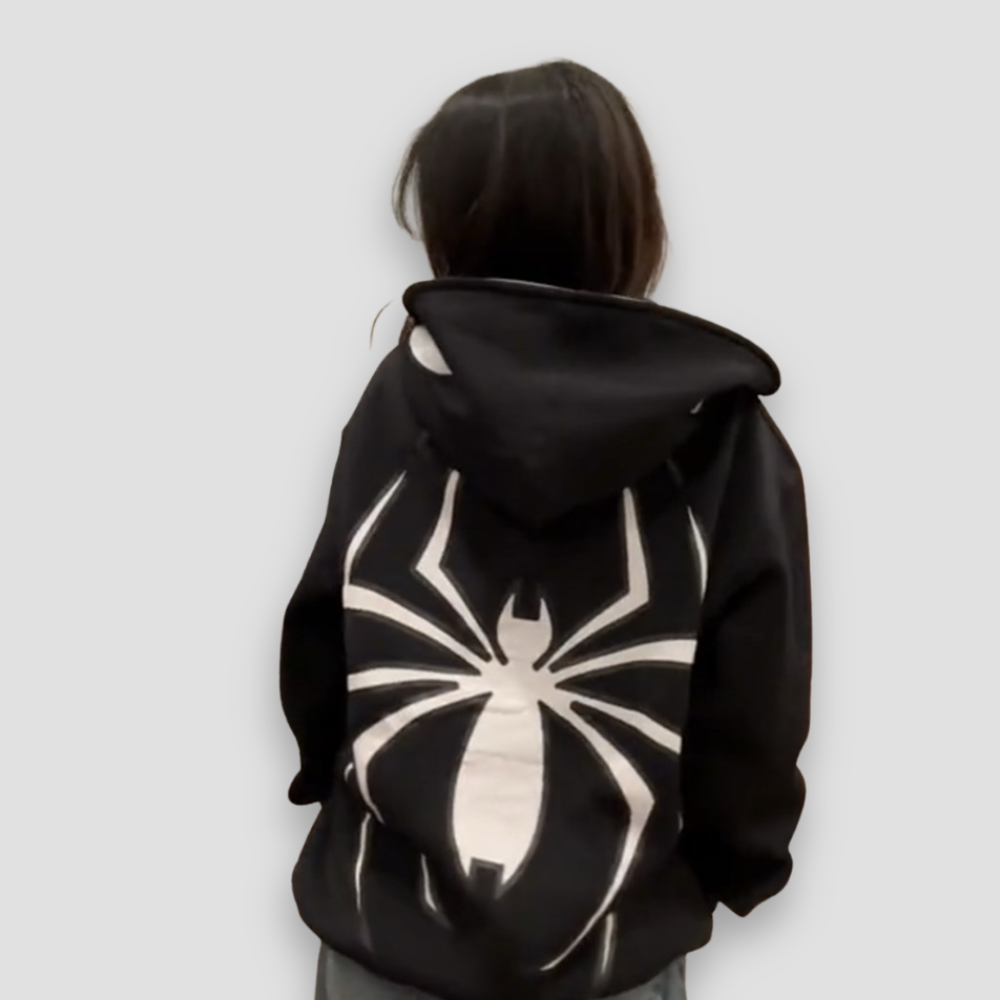 Badhie | Women's Spider Graphic Zip-Up Hoodie