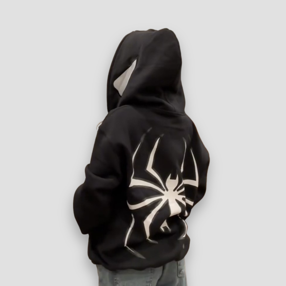 Badhie | Women's Spider Graphic Zip-Up Hoodie