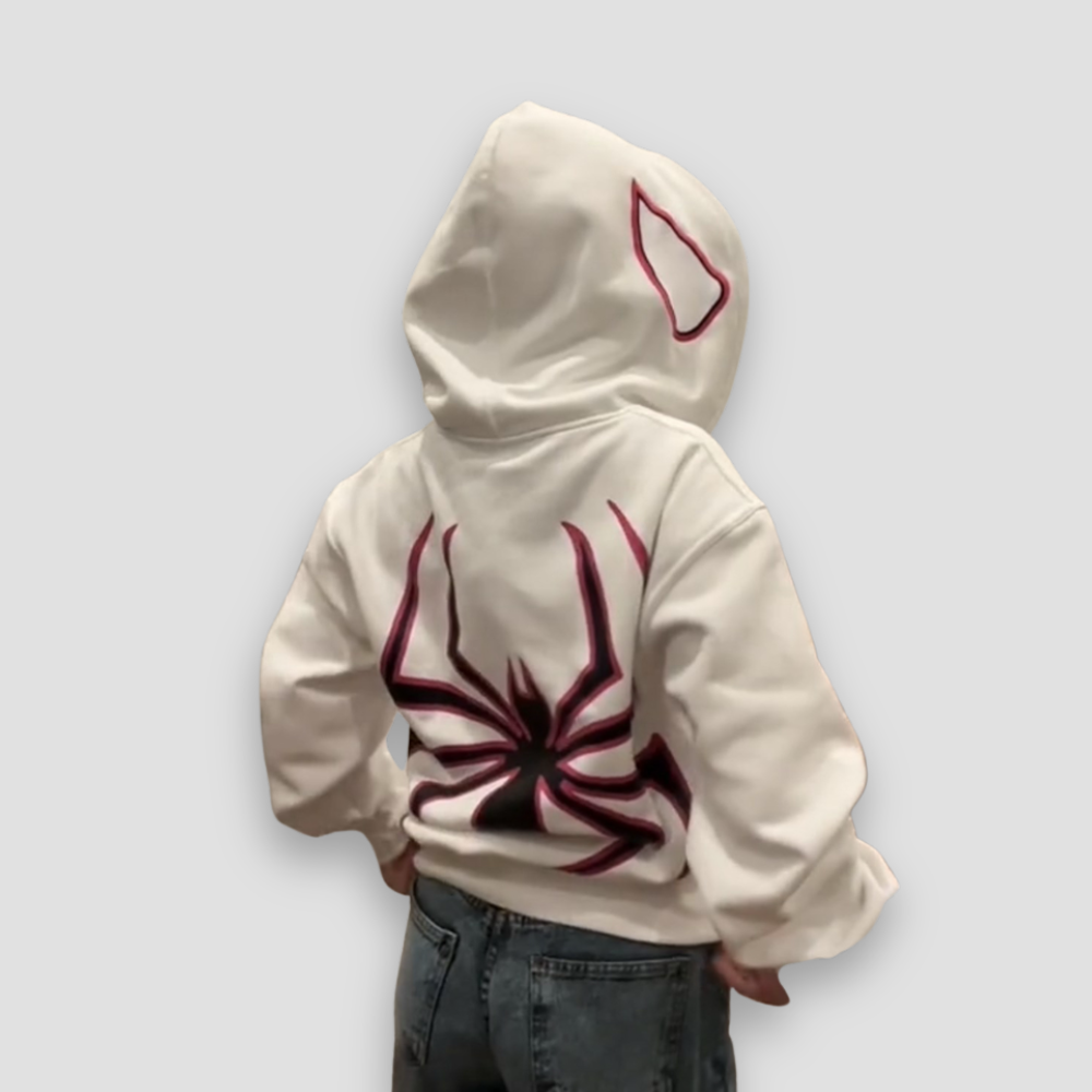 Badhie | Women's Spider Graphic Zip-Up Hoodie
