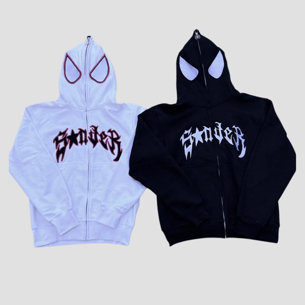 Badhie | Women's Spider Graphic Zip-Up Hoodie