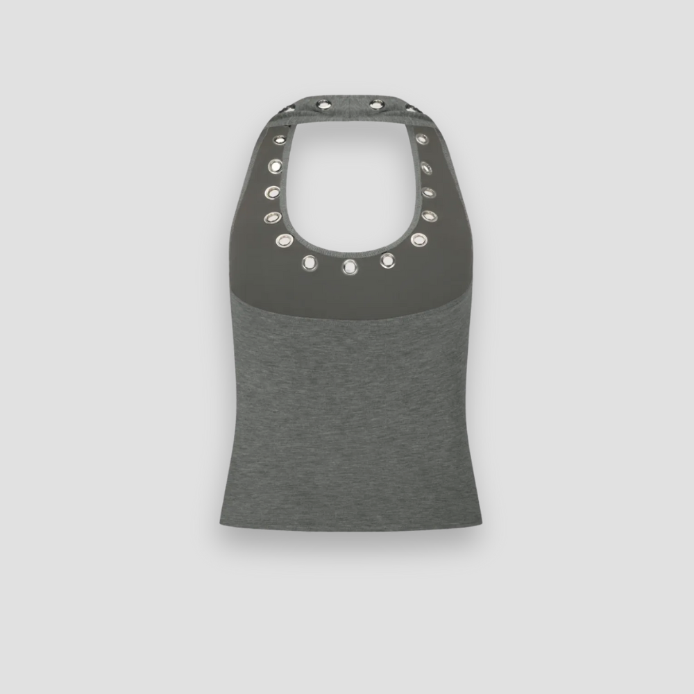 Badhie | Women's Studded Scoop Halter Top