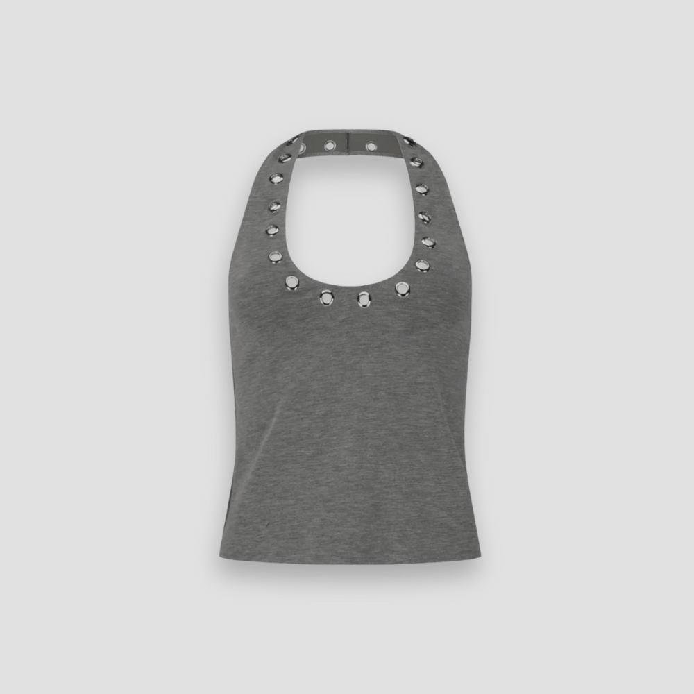 Badhie | Women's Studded Scoop Halter Top