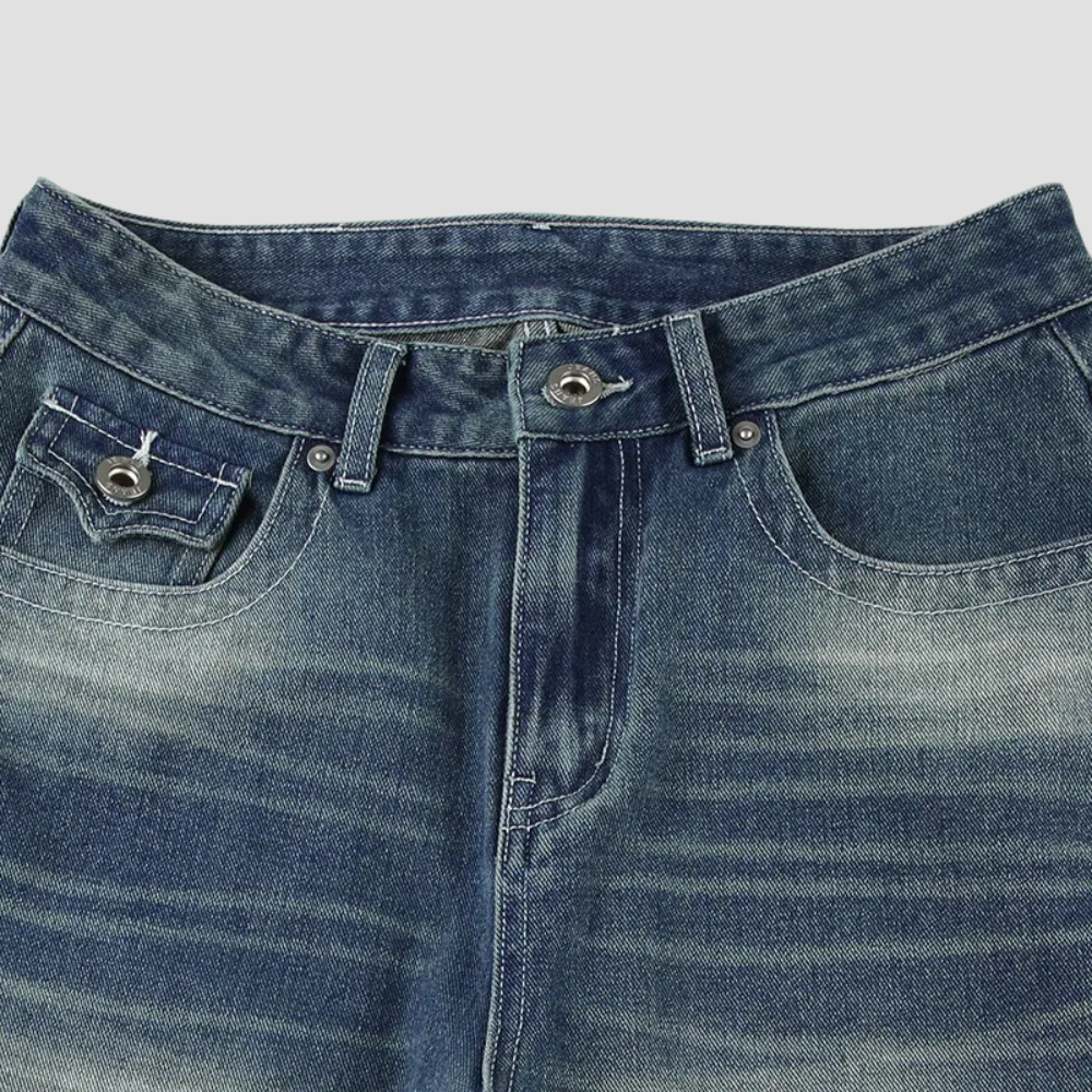 Badhie | Women’s Vintage Wash Straight-Leg Jeans
