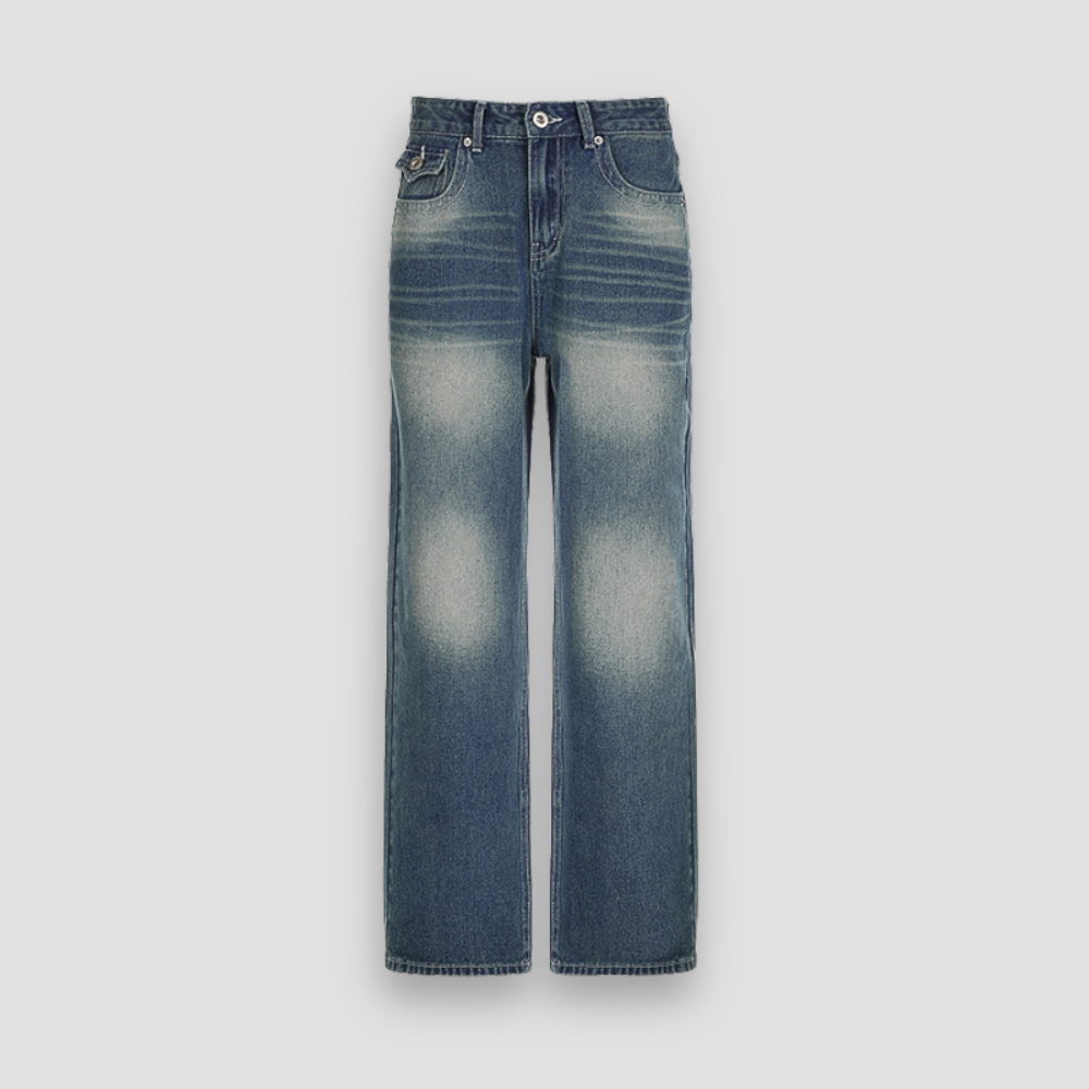 Badhie | Women’s Vintage Wash Straight-Leg Jeans