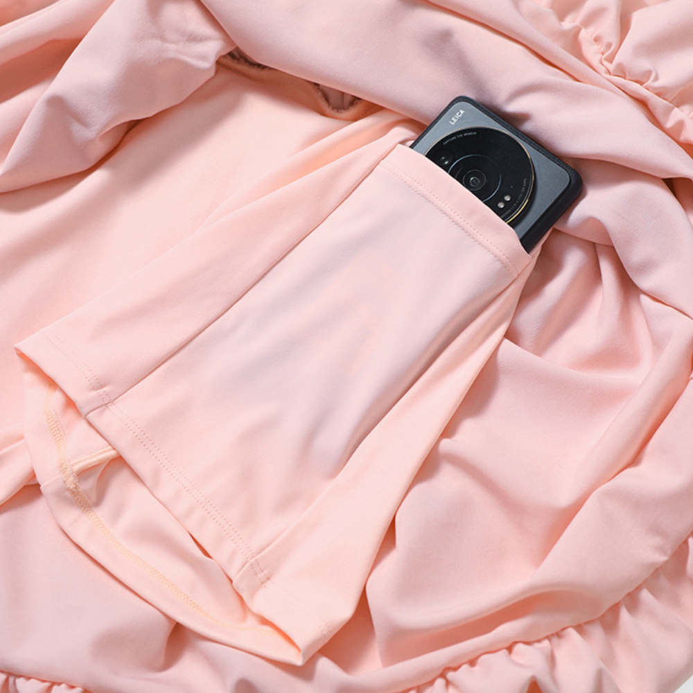 Badhie | Women's Bubble Hem Active Dress with Built-In Shorts