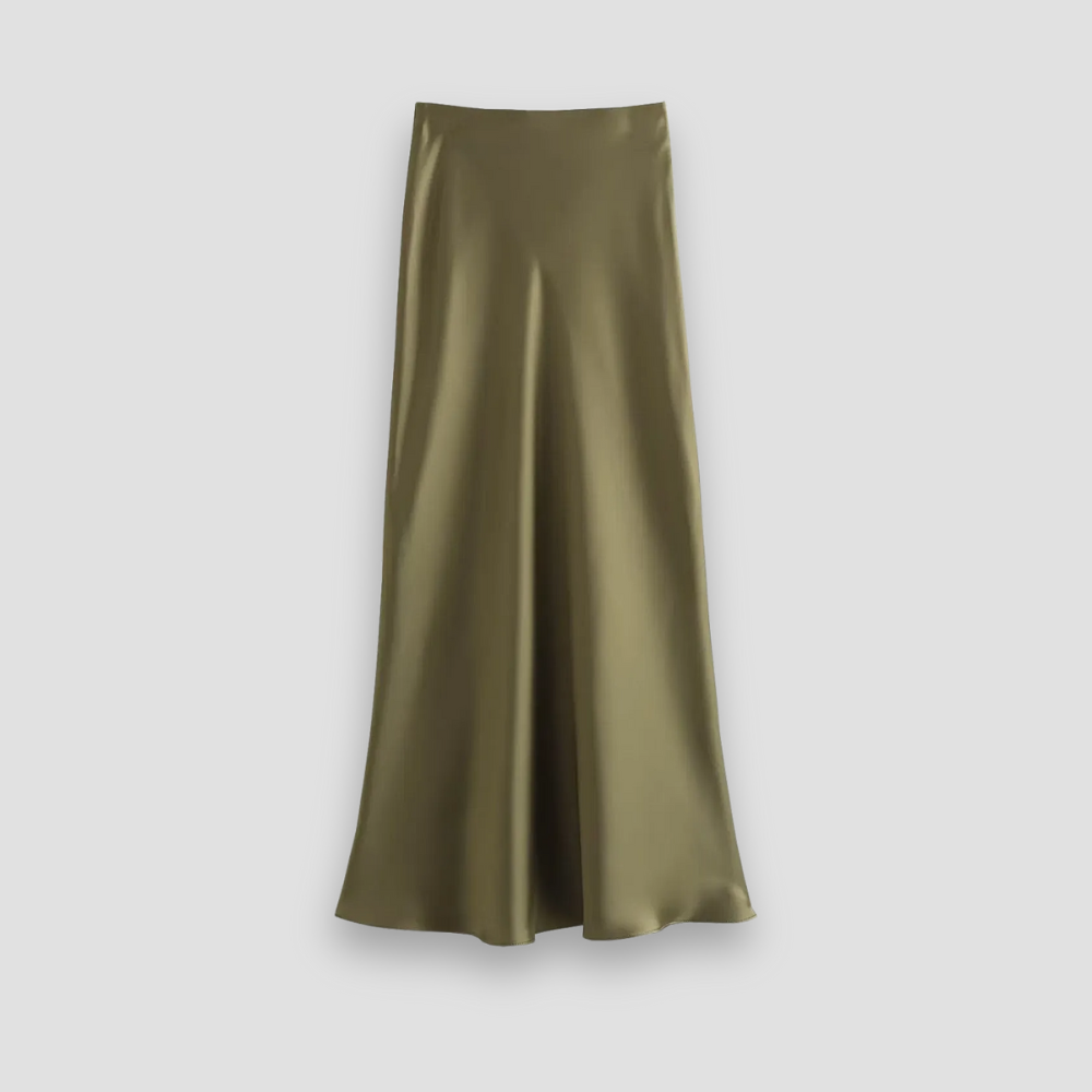 Badhie | Women’s Satin Slip Midi Skirt