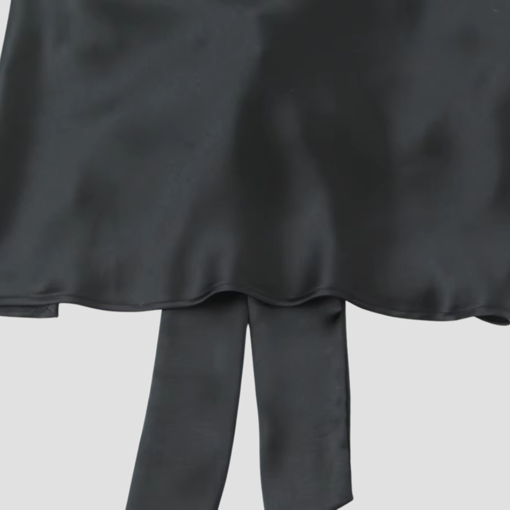 Badhie | Women’s Satin Cowl-Neck Tie-Back Halter Top