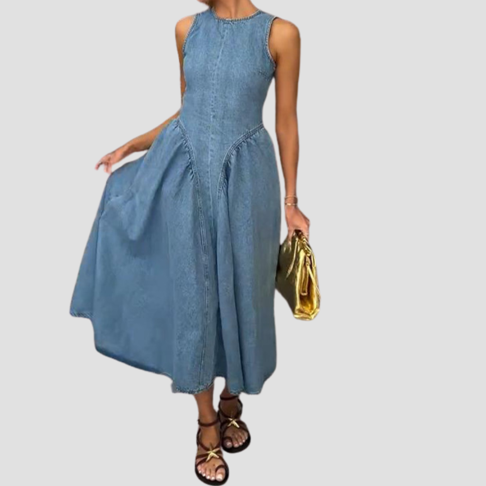 Badhie | Women’s Sleeveless Denim Midi Dress