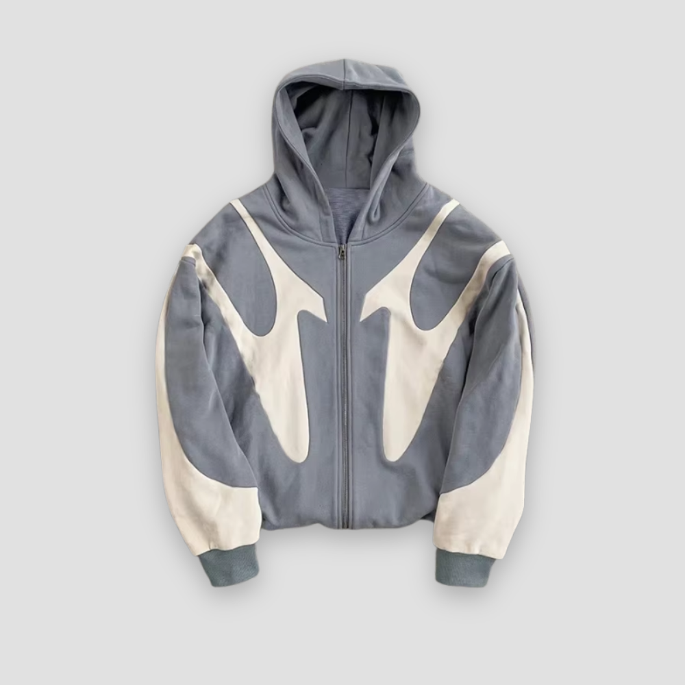 Badhie | Women’s Abstract Flame Zip Hoodie