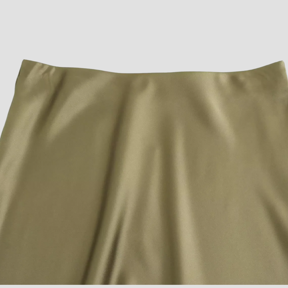 Badhie | Women’s Satin Slip Midi Skirt
