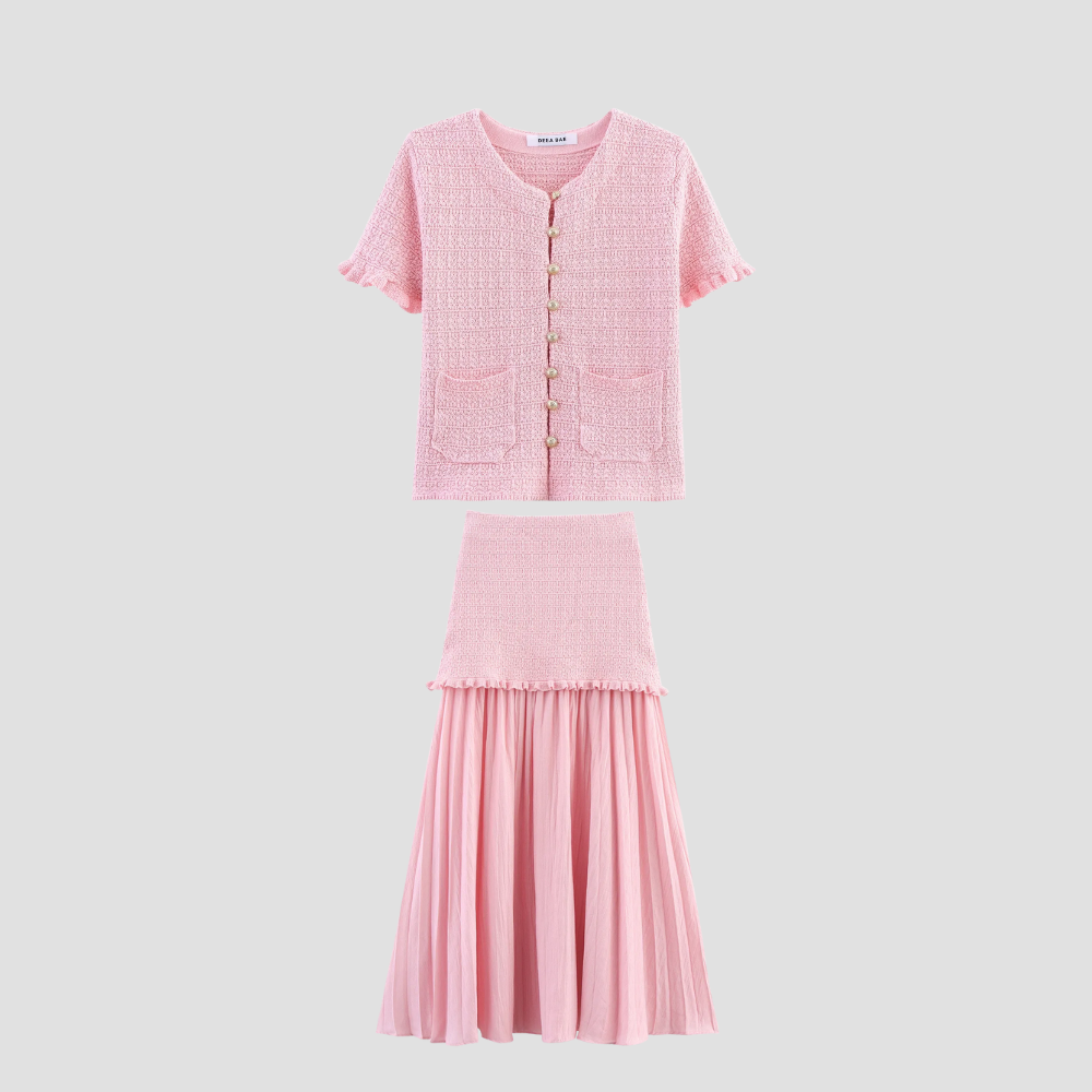 Badhie | Women's Tweed & Tulle Two-Piece Set