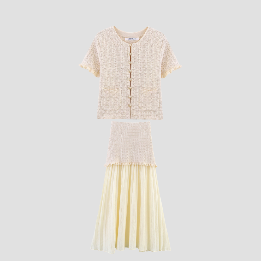Badhie | Women's Tweed & Tulle Two-Piece Set