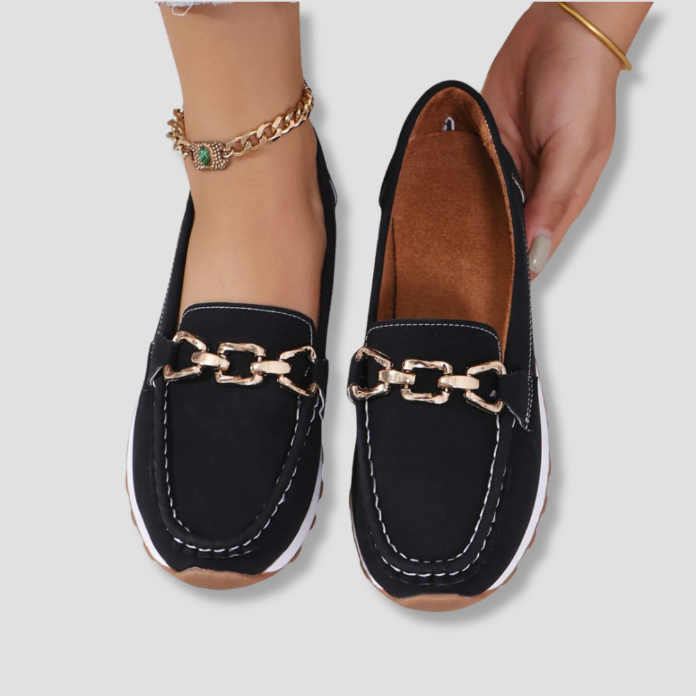 Badhie | Women’s Chic Chain-Link Loafers