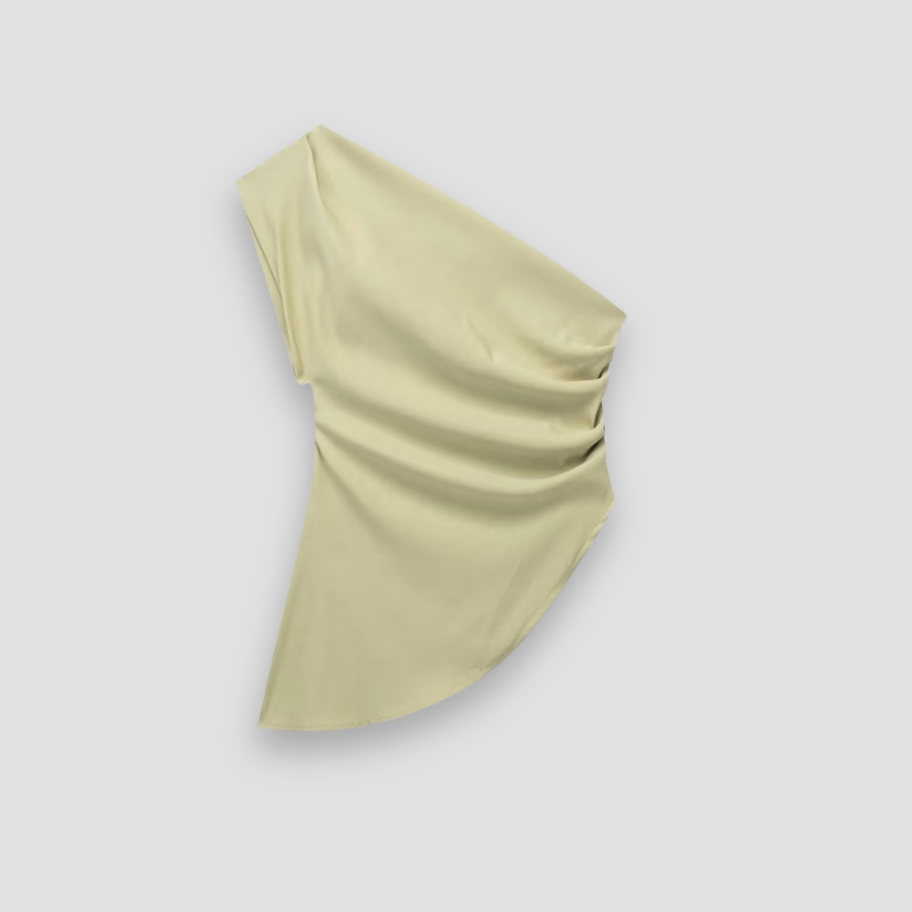 Badhie | Women’s One-Shoulder Ruched Sculpt Crop Top