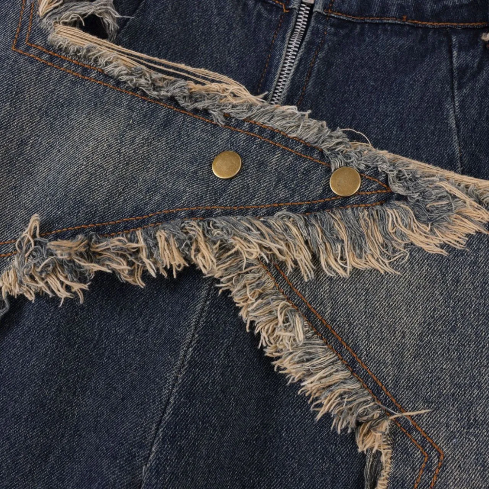 Badhie | Women’s Star Patch Wide-Leg Jeans
