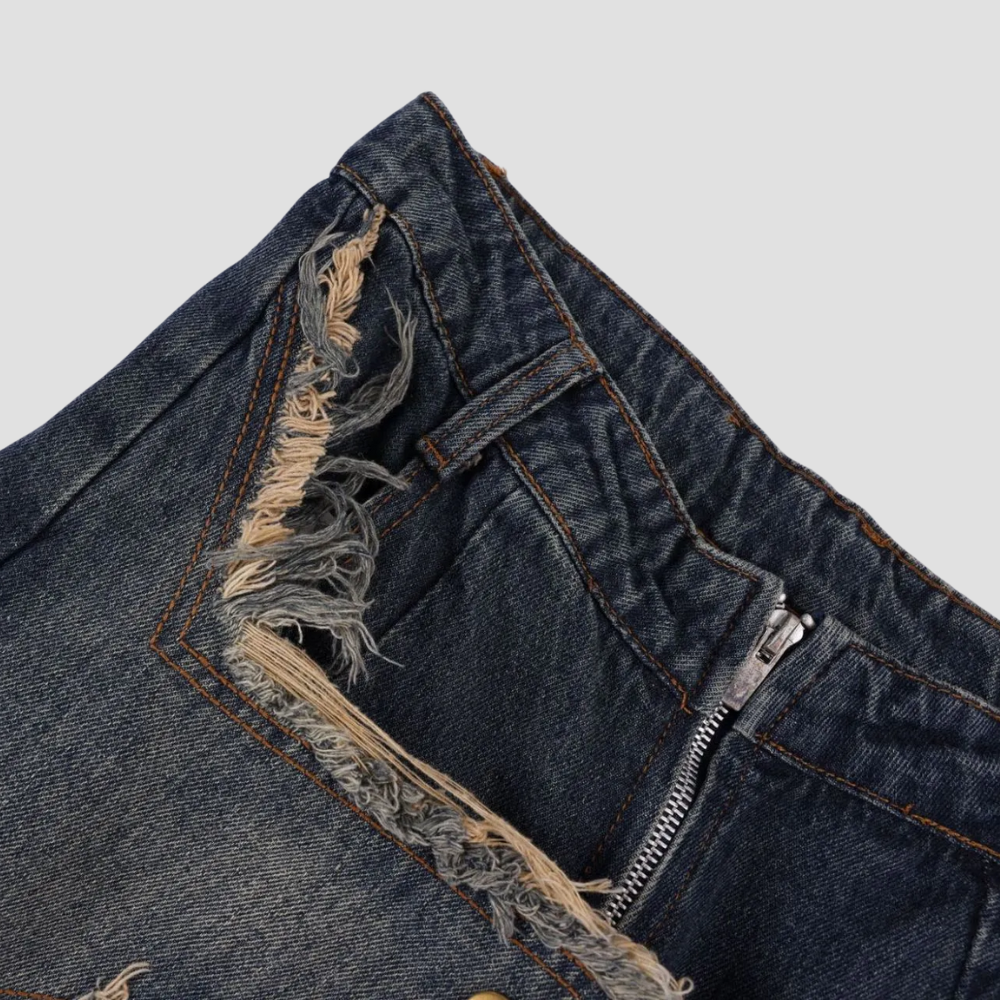 Badhie | Women’s Star Patch Wide-Leg Jeans