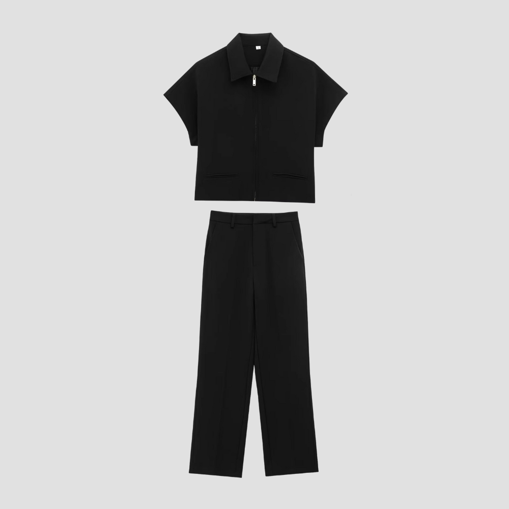 Badhie | Women's Tailored Zip-Front Two-Piece Set