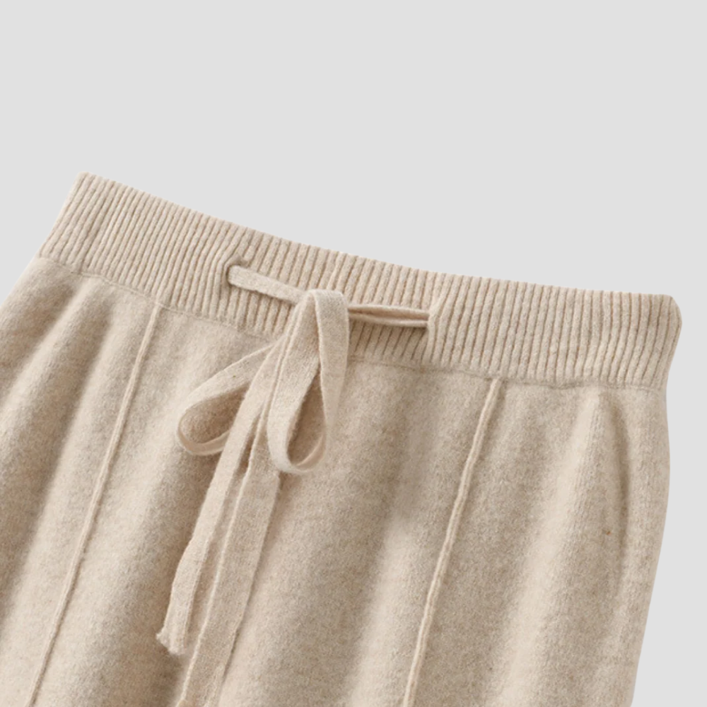 Badhie | Women’s Knit Cashmere Wide-Leg Lounge Pants